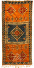 Moroccan Burnt Orange Tribal Handwoven Rug