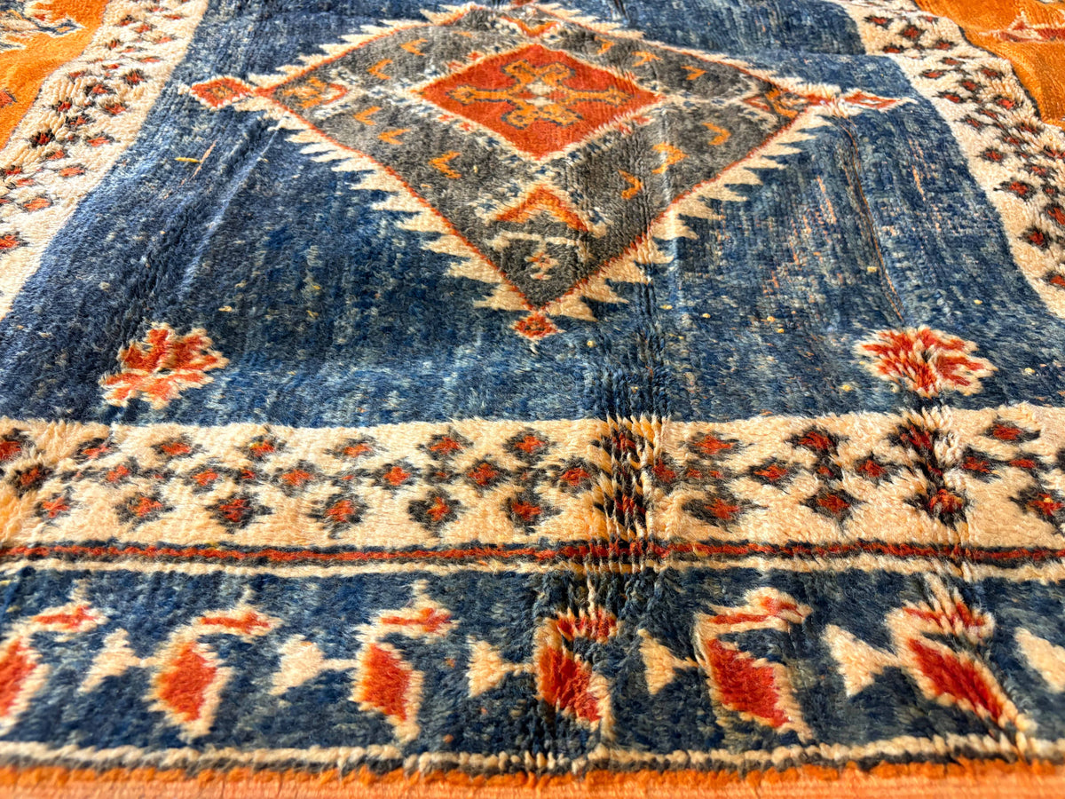 Burnt Orange Tribal Handwoven Rug