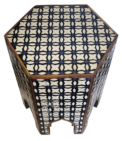 Moroccan Bone and Resin Inlay Table