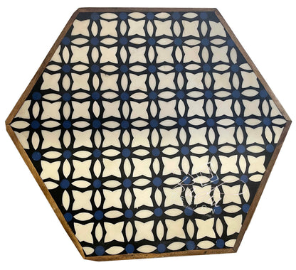 Moroccan Bone and Resin Inlay Table
