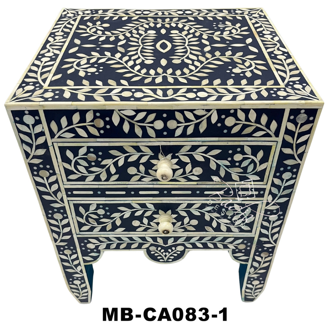 Handcrafted Moroccan Camel Bone Nightstand