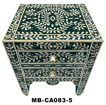 Handcrafted Moroccan Camel Bone Nightstand