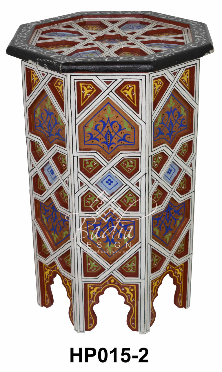 Carved Wood Hand Painted Table