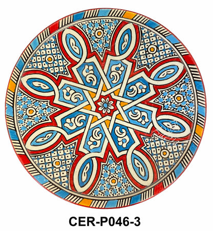 Hand Painted Multi-Color Ceramic Plates