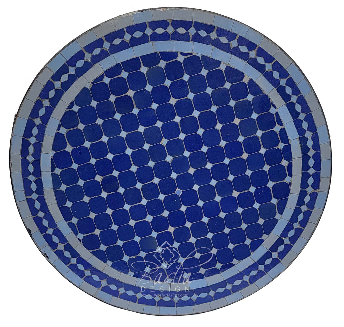 24" Intricately Designed Round Tile Table Top