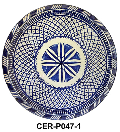 Hand Painted Multi-Color Ceramic Plates