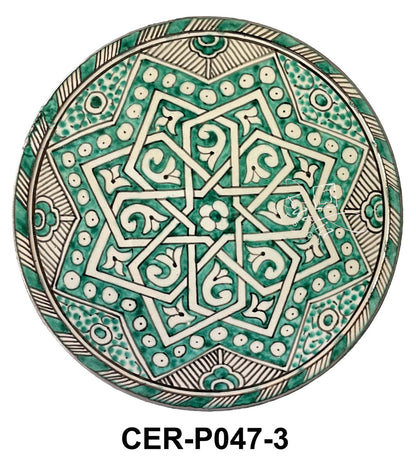 Hand Painted Multi-Color Ceramic Plates