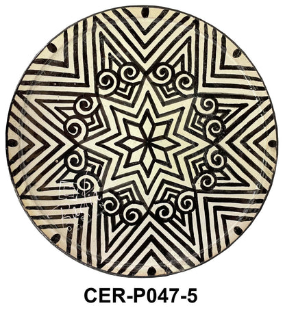 Hand Painted Multi-Color Ceramic Plates
