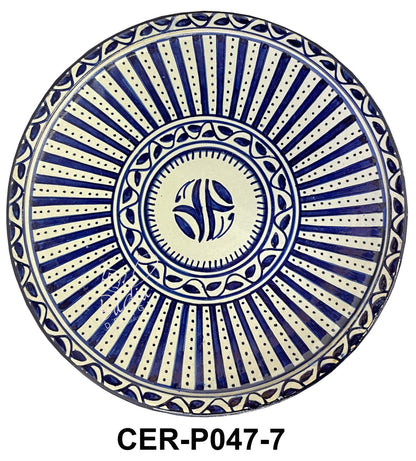 Hand Painted Multi-Color Ceramic Plates