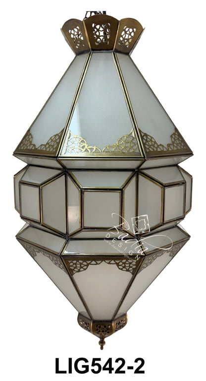 Moroccan Cubism Glass Ceiling Lanterns