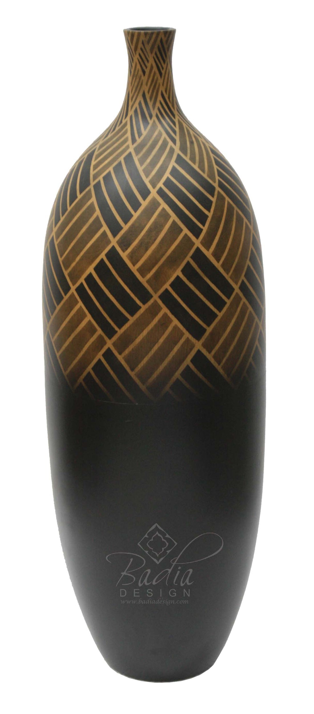 Moroccan Cylinder Shaped Wooden Vase