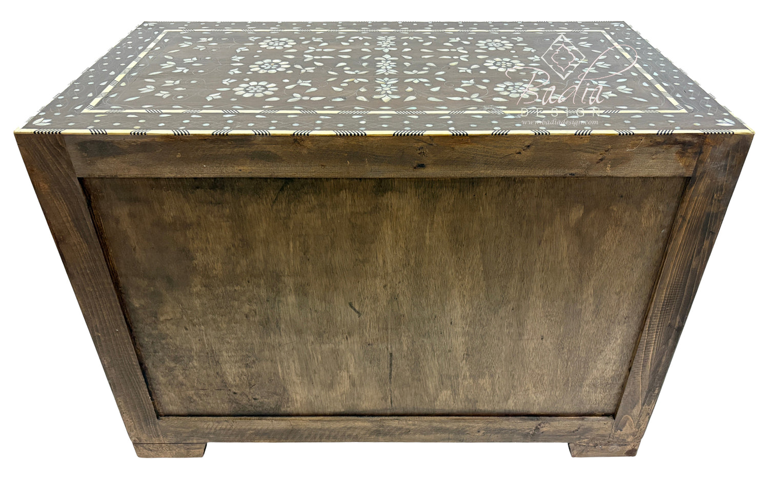 Dark Stained Mother of Pearl Inlay Dresser