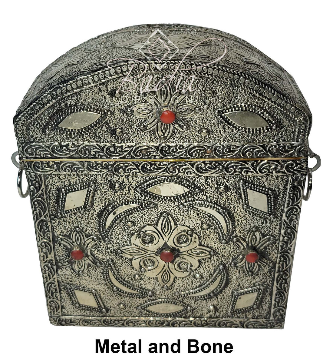 Moroccan Decorative Embossed Metal Trinket Box