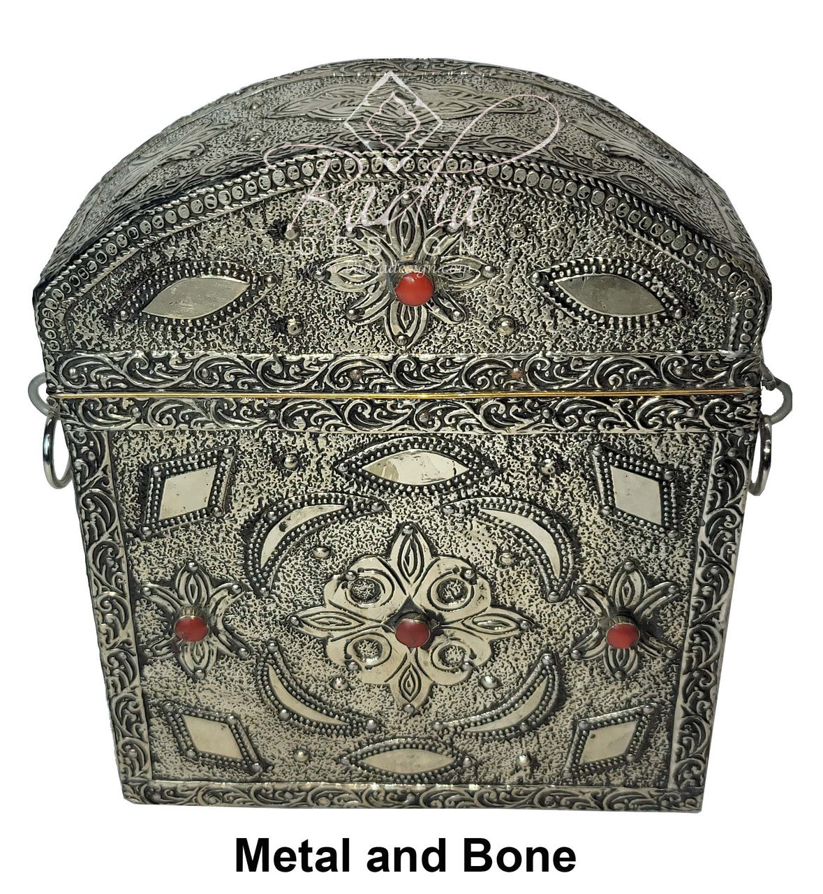 Moroccan Decorative Embossed Metal Trinket Box