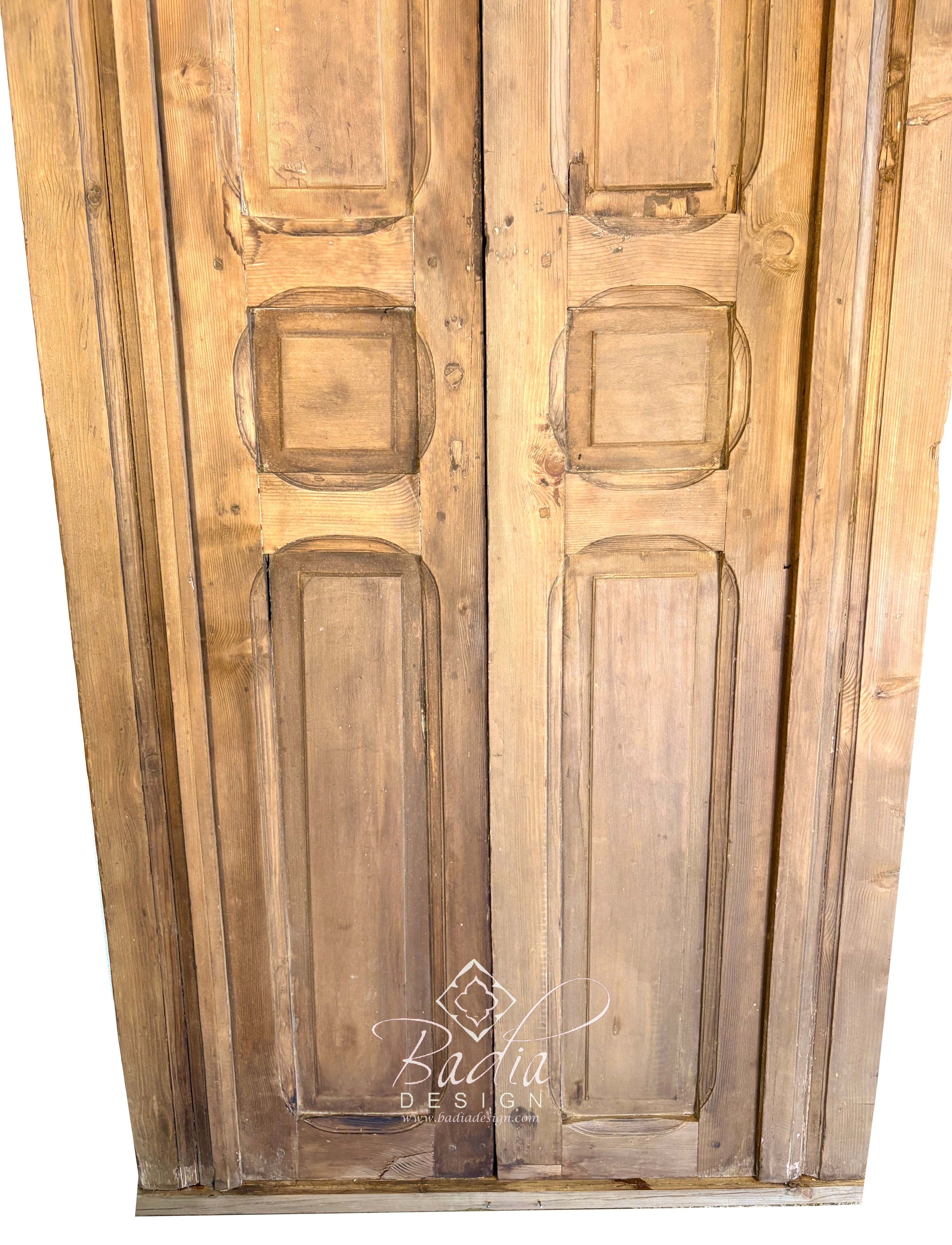 Natural Wood Double Door with Rustic Character