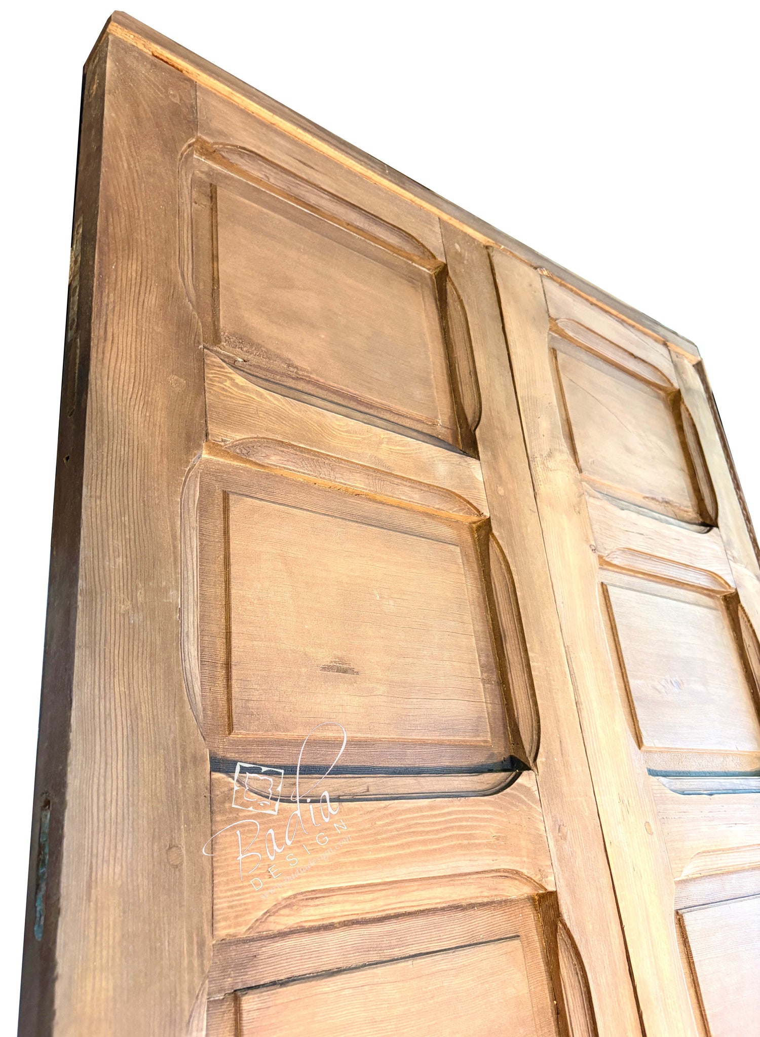 Natural Wood Double Door with Rustic Character
