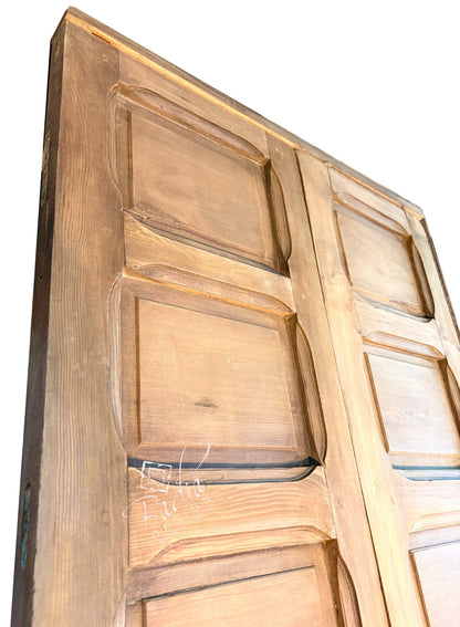 Natural Wood Double Door with Rustic Character