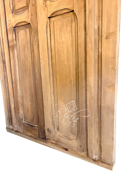 Natural Wood Double Door with Rustic Character