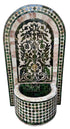 Emerald Green and Beige Moroccan Tile Water Fountain