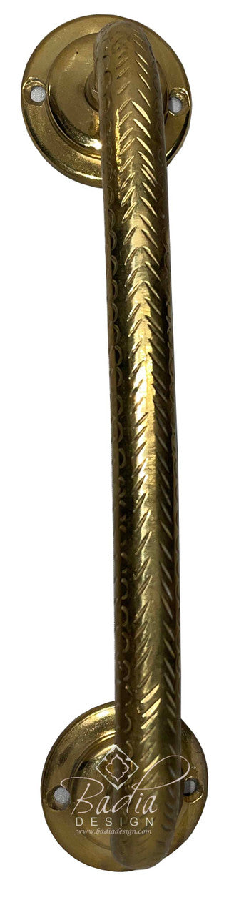 Handcrafted Moroccan Engraved Brass Door Handle