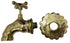 Engraved Moroccan Brass Water Faucet with Brass Plate