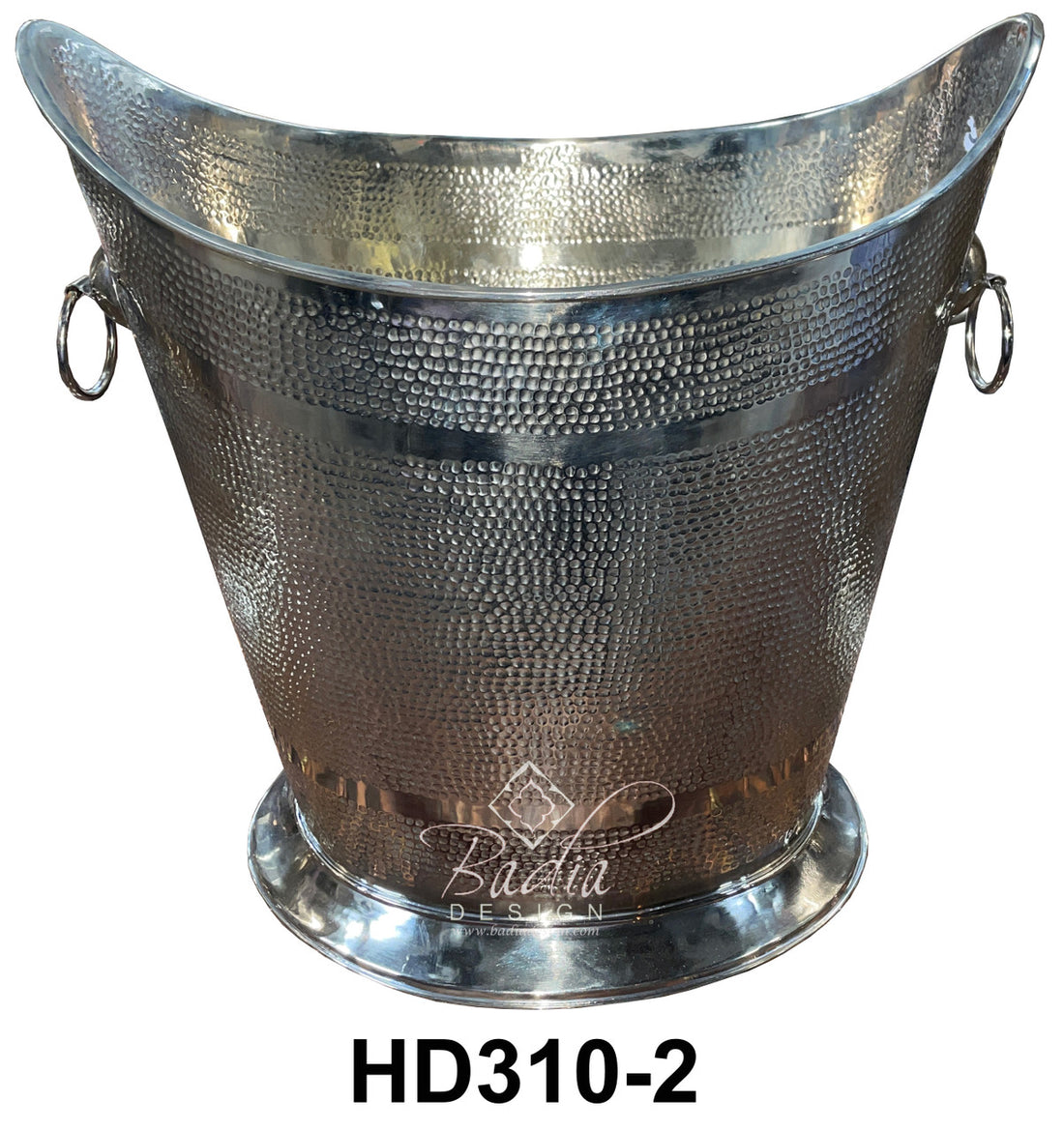 Silver textured wine cooler with &