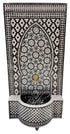 Moroccan Black and White Mosaic Tile Water Fountain