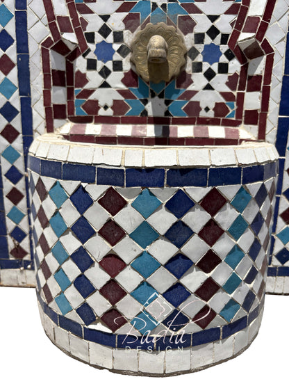 Small Multi-Color Tile Water Fountain