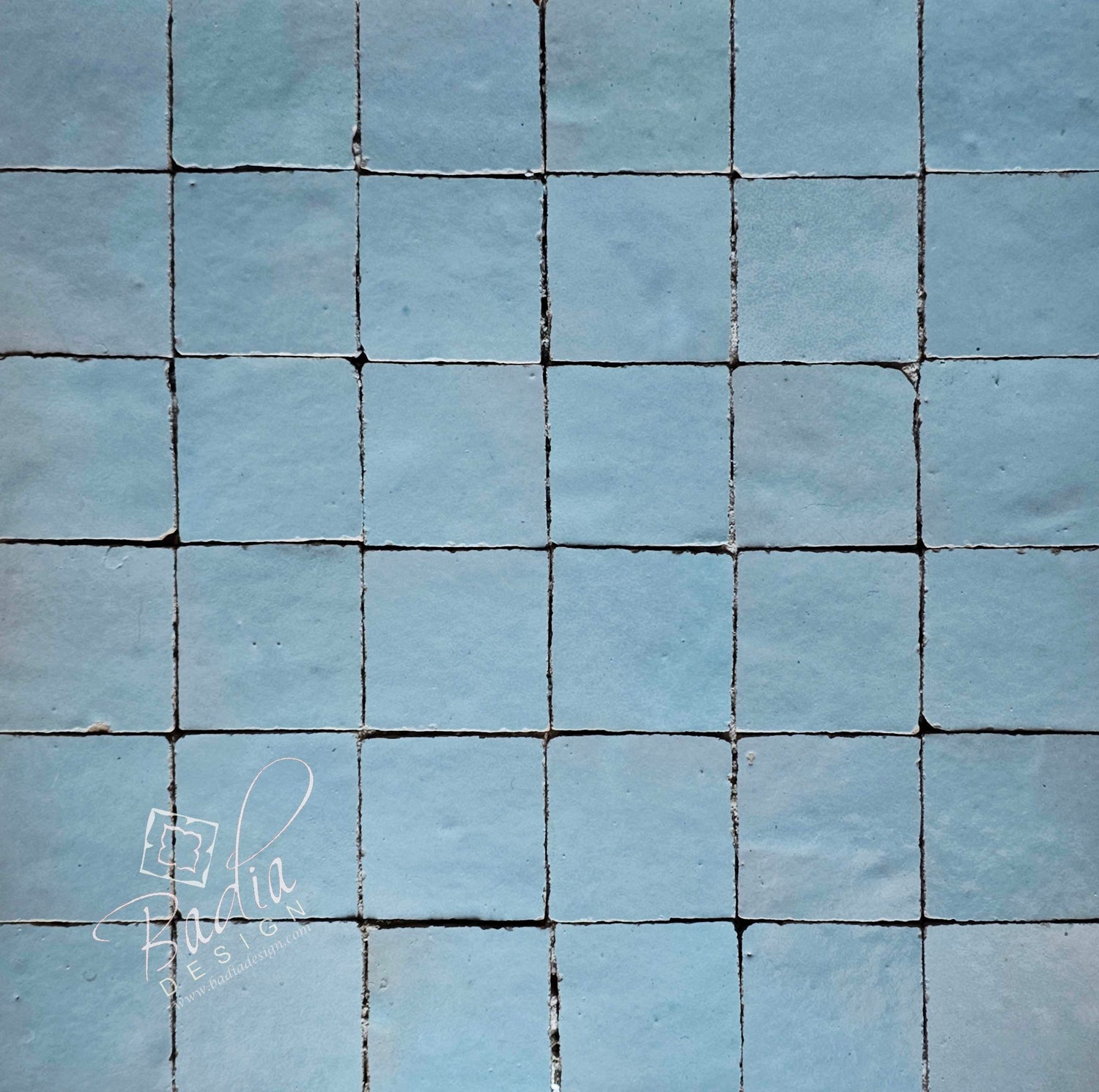 Sky Blue Glazed Zellige Mosaic Tile - TM119