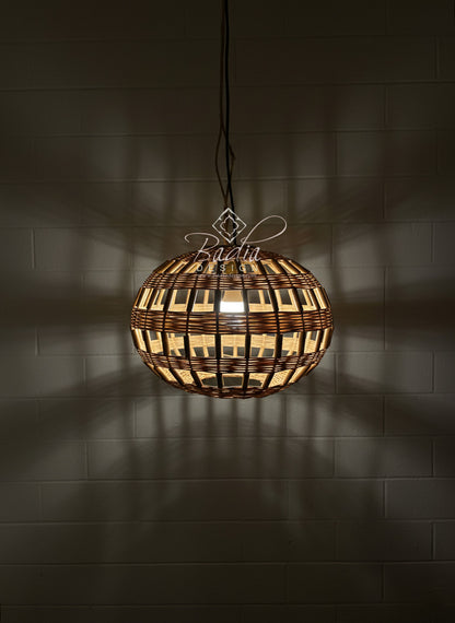 Handwoven Globe Shaped Raffia Lantern