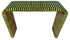 Moroccan Green and Beige Striped Resin and Wood Console Table