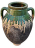 Moroccan Green Drip-Glaze Ceramic Planter
