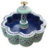 Moroccan Green Multi-Color Mosaic Floor Water Fountain