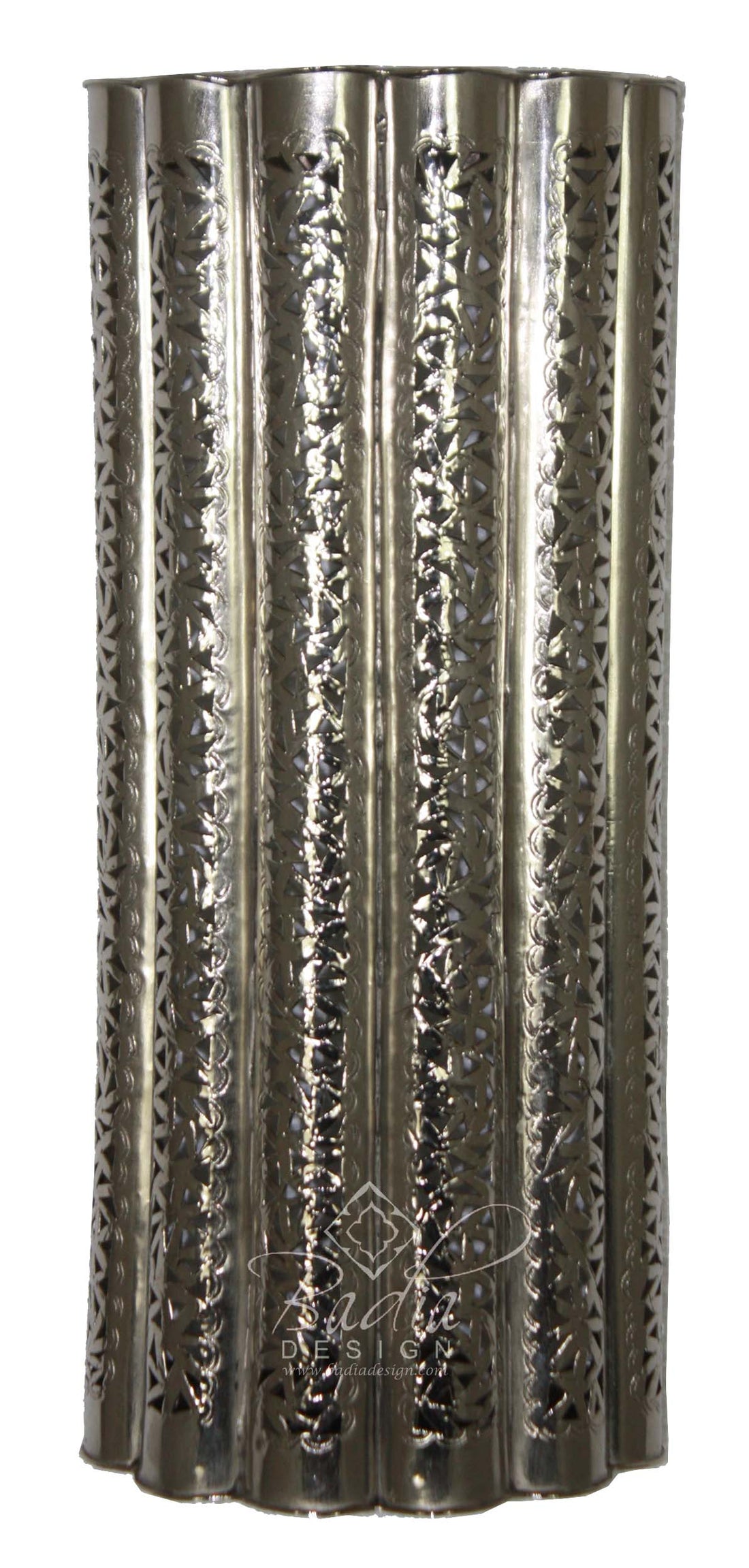 Moroccan Half Cylinder Silver Wall Sconce