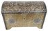 Moroccan Hand Carved Metal Embossed Brass Trunk