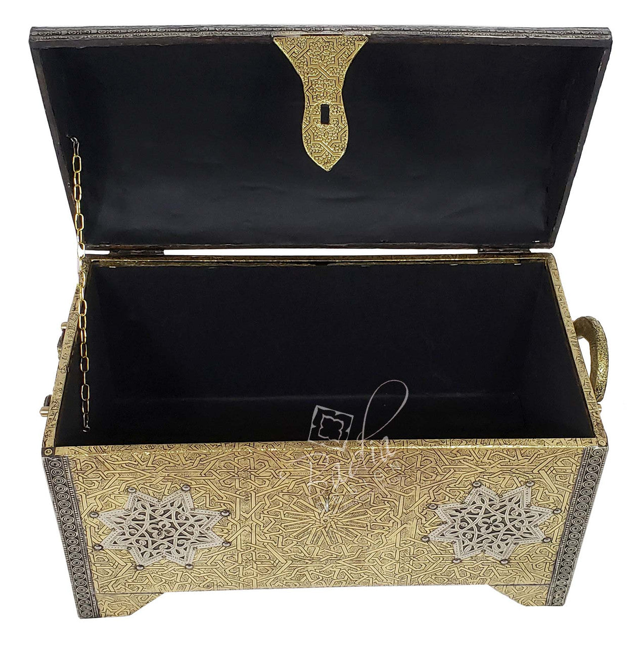 Hand Carved Metal Embossed Brass Trunk