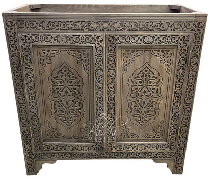 Hand Carved Wooden Bathroom Vanity