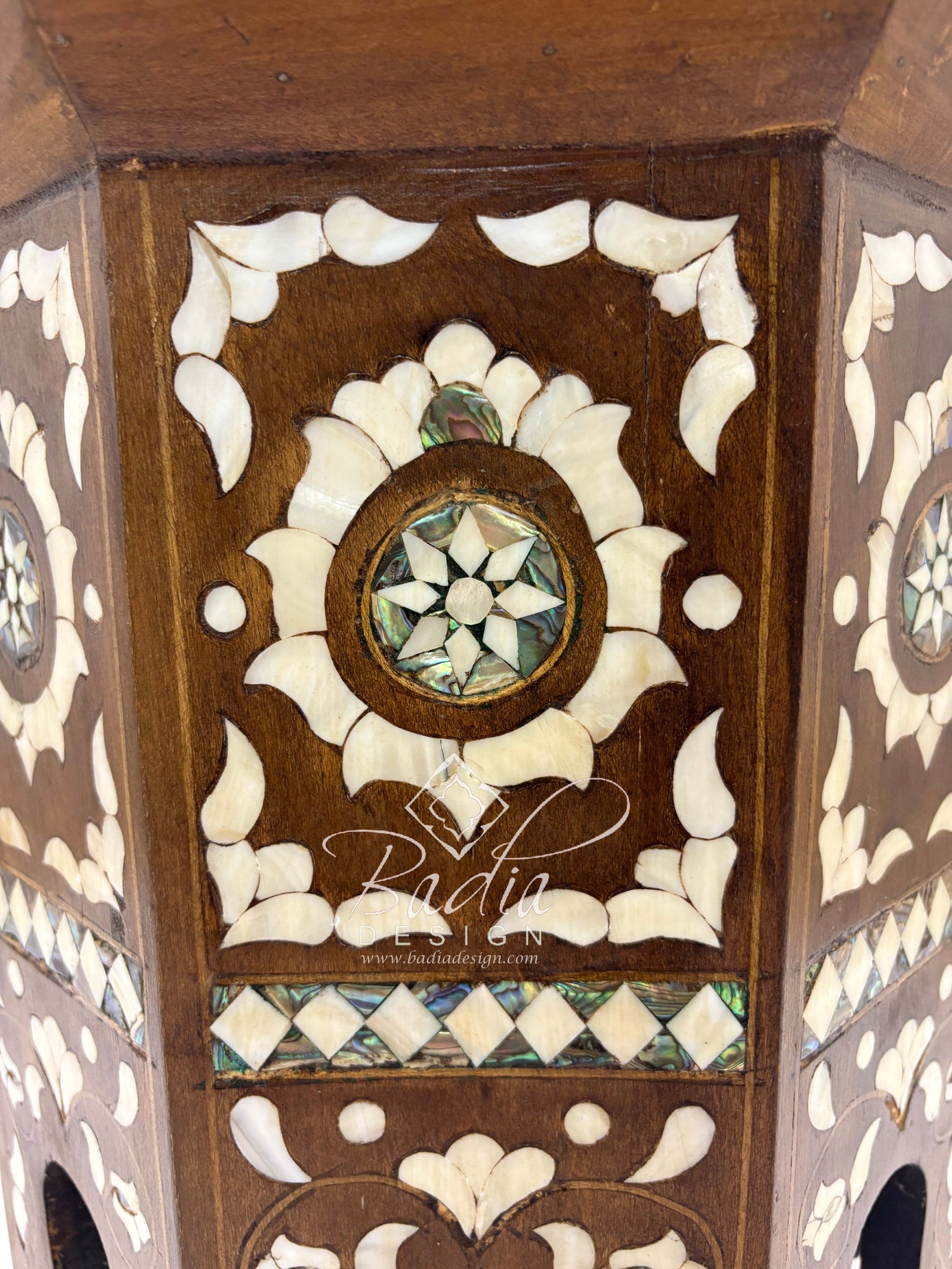 Mother of Pearl Inlay Octagonal Side Table