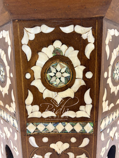 Mother of Pearl Inlay Octagonal Side Table
