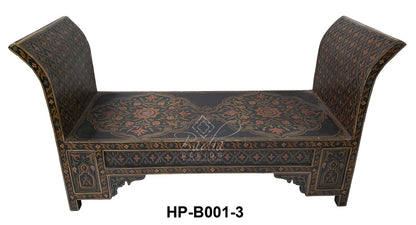 Cedar Wood Hand Painted Bench