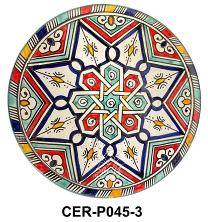 Hand Painted Multi-Color Ceramic Plates
