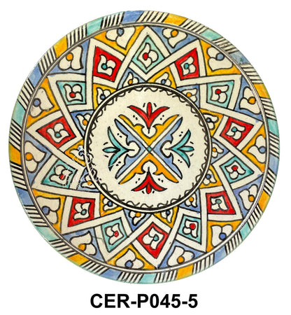 Hand Painted Multi-Color Ceramic Plates