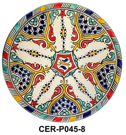 Hand Painted Multi-Color Ceramic Plates