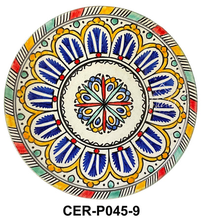 Hand Painted Multi-Color Ceramic Plates