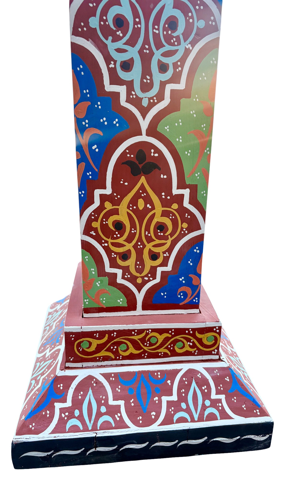 Hand-Painted Four-Pillar Wood Pavilion