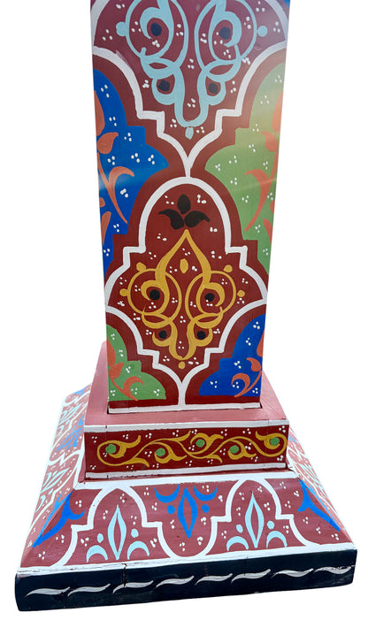 Hand-Painted Four-Pillar Wood Pavilion