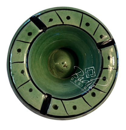Hand-Painted Multi-Color Ceramic Ashtrays