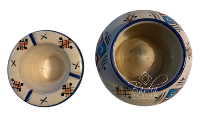 Hand-Painted Multi-Color Ceramic Ashtrays