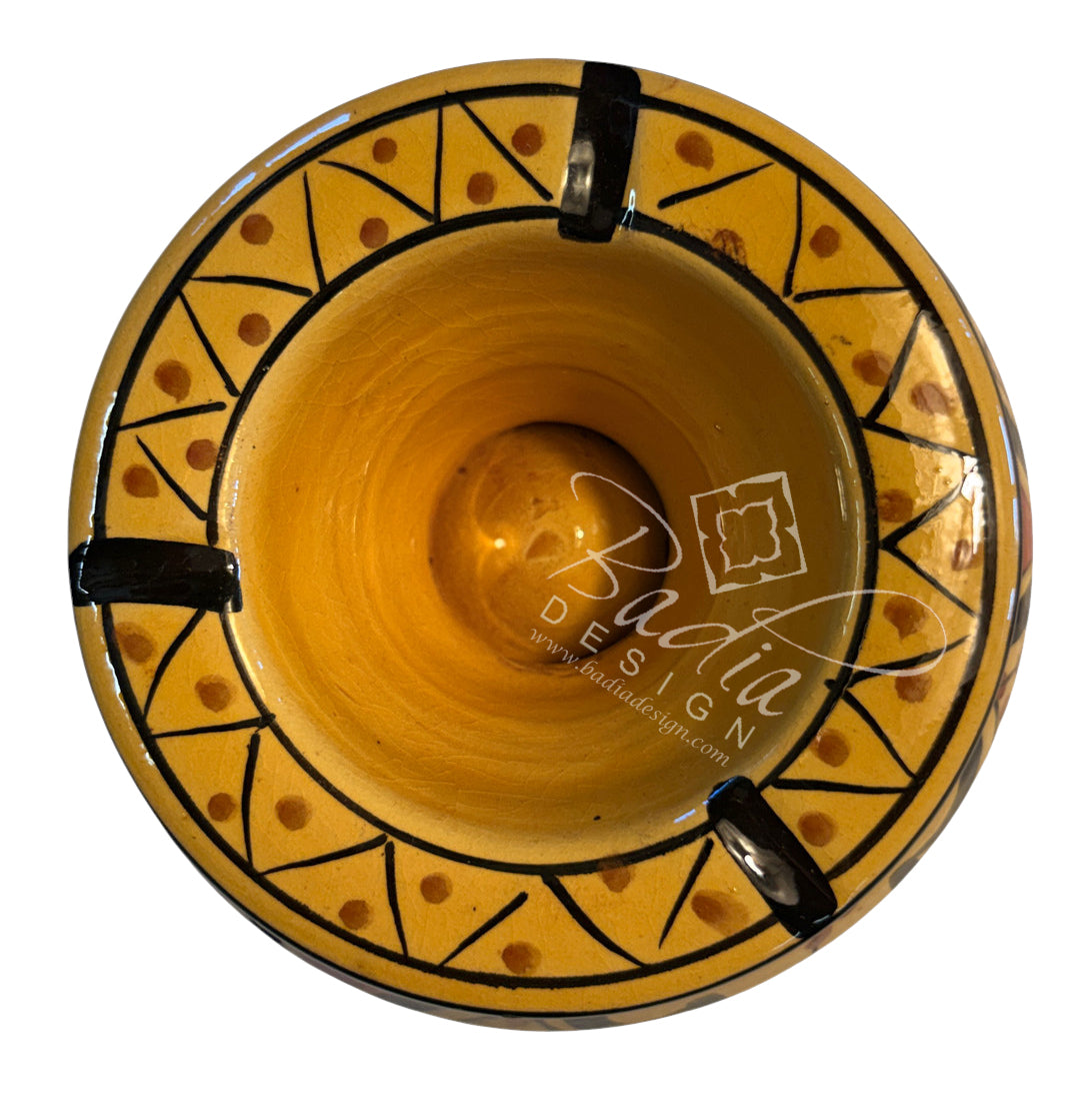 Hand-Painted Multi-Color Ceramic Ashtrays