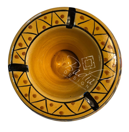 Hand-Painted Multi-Color Ceramic Ashtrays